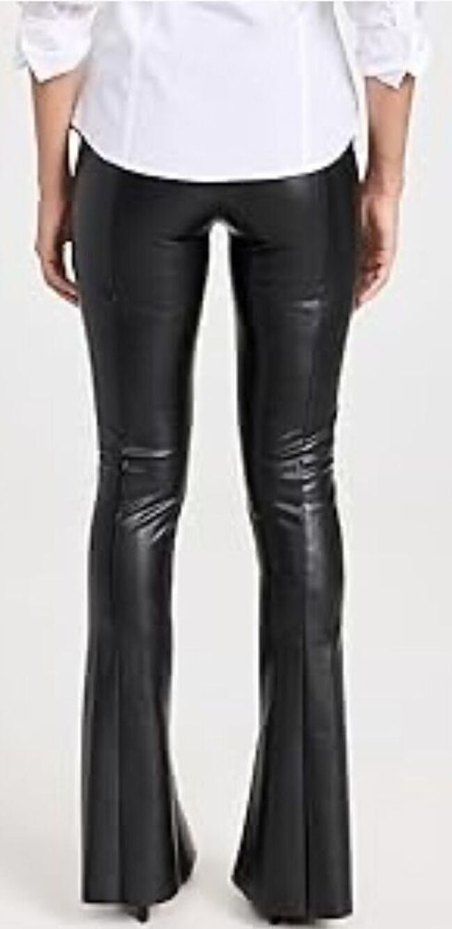 Norma Kamali Spat Leggings Black XL/38 Stretch Going Out Party Chic Trendy - Picture 10 of 16